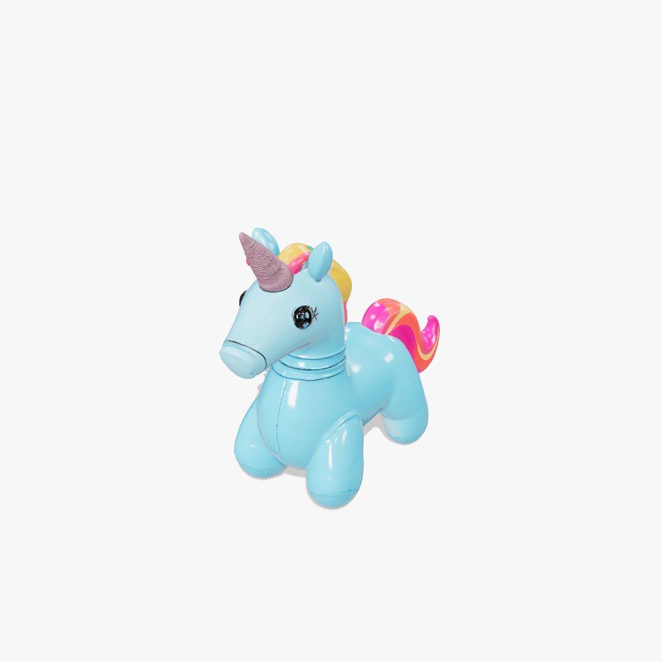 Blue Inflatable Unicorn model pack